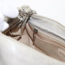 CHANEL COCO Mark Chain Shoulder Bag Leather Gray Silver CC Auth 157276-19