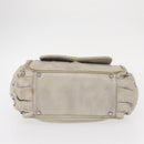 CHANEL COCO Mark Chain Shoulder Bag Leather Gray Silver CC Auth 157276-9