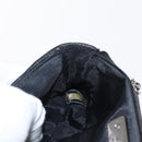 CHANEL Matelasse Chain Shoulder Bag Satin Black Silver CC Auth 157278-22