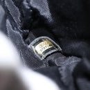 CHANEL Matelasse Ketting Schoudertas Satijn Zwart Zilver CC Auth 157278-12
