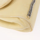 CHANEL Matelasse Chain Shoulder Bag Leather Ivory Silver CC Auth 157279-15