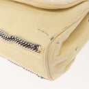 CHANEL Matelasse Chain Shoulder Bag Leather Ivory Silver CC Auth 157279-9