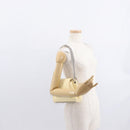 CHANEL Matelasse Chain Shoulder Bag Leather Ivory Silver CC Auth 157279-25