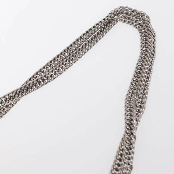 CHANEL Matelasse Chain Shoulder Bag Leather Ivory Silver CC Auth 157279