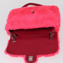 CHANEL Matelasse 25 Chain Shoulder Bag pile Pink Silver CC Auth 157280SM-8