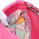 CHANEL Matelasse 25 Chain Shoulder Bag pile Pink Silver CC Auth 157280SM-25