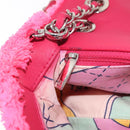 CHANEL Matelasse 25 Chain Shoulder Bag pile Pink Silver CC Auth 157280SM-26