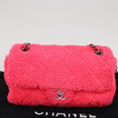 CHANEL Matelasse 25 Chain Shoulder Bag pile Pink Silver CC Auth 157280SM-12