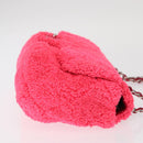 CHANEL Matelasse 25 Chain Shoulder Bag pile Pink Silver CC Auth 157280SM-3