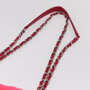 CHANEL Matelasse 25 Chain Shoulder Bag pile Pink Silver CC Auth 157280SM-14