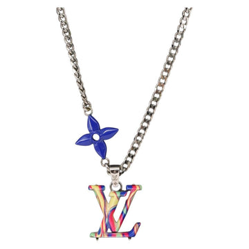 LOUIS VUITTON Collier LV Psychedelic Necklace Silver MP3353 LV Auth 157285M