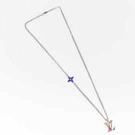 LOUIS VUITTON Collier LV Psychedelic Necklace Silver MP3353 LV Auth 157285M - 0