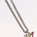 LOUIS VUITTON Collier LV Psychedelic Necklace Silver MP3353 LV Auth 157285M-4