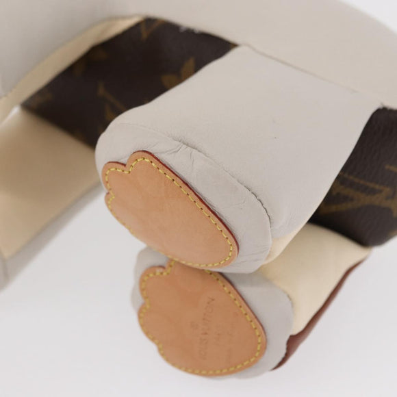 LOUIS VUITTON Monogram Dudu Oscar Stuffed dog White Black GI0251 Auth 157287SAM