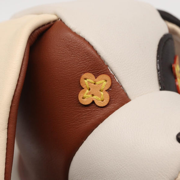 LOUIS VUITTON Monogram Dudu Oscar Stuffed dog White Black GI0251 Auth 157287SAM