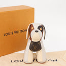 LOUIS VUITTON Monogram Dudu Oscar Stuffed dog White Black GI0251 Auth 157287SAM-13