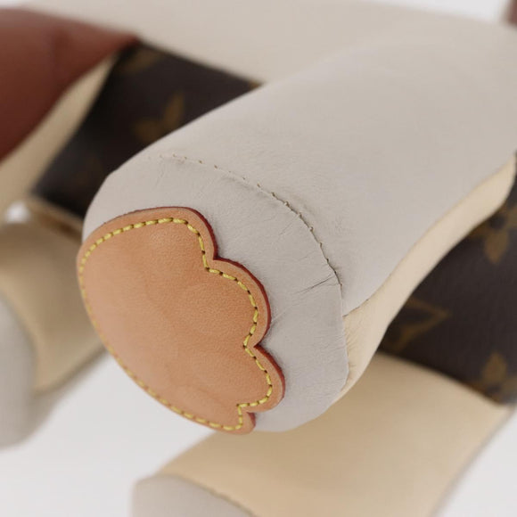 LOUIS VUITTON Monogram Dudu Oscar Stuffed dog White Black GI0251 Auth 157287SAM