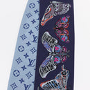 LOUIS VUITTON Bando World of Love Scarf Silk Light Blue M71488 LV Auth 157289-10