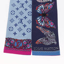 LOUIS VUITTON Bando World of Love Scarf Silk Light Blue M71488 LV Auth 157289-3