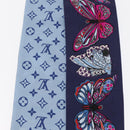 LOUIS VUITTON Bando World of Love Scarf Silk Light Blue M71488 LV Auth 157289-4