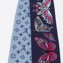 LOUIS VUITTON Bando World of Love Scarf Silk Light Blue M71488 LV Auth 157289-5