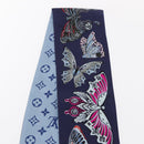LOUIS VUITTON Bando World of Love Scarf Silk Light Blue M71488 LV Auth 157289-6