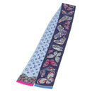 LOUIS VUITTON Bando World of Love Scarf Silk Light Blue M71488 LV Auth 157289-7