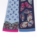 LOUIS VUITTON Bando World of Love Scarf Silk Light Blue M71488 LV Auth 157289-8
