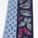 LOUIS VUITTON Bando World of Love Scarf Silk Light Blue M71488 LV Auth 157289-9