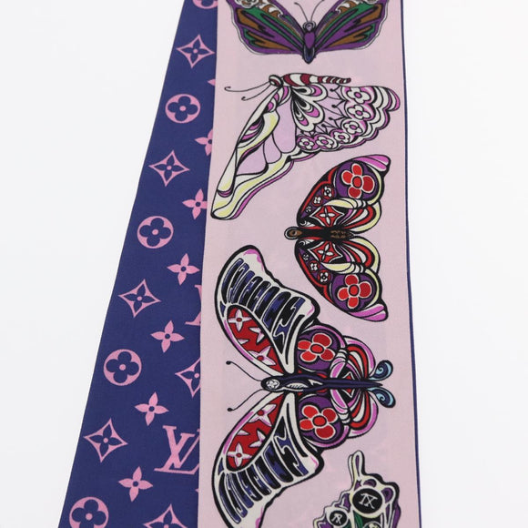 LOUIS VUITTON Bando World of Love Scarf Silk Pink M71489 LV Auth 157290