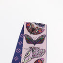 LOUIS VUITTON Bando World of Love Scarf Silk Pink M71489 LV Auth 157290-11