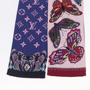 LOUIS VUITTON Bando World of Love Scarf Silk Pink M71489 LV Auth 157290-8
