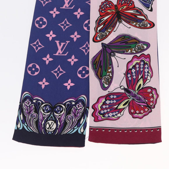 LOUIS VUITTON Bando World of Love Scarf Silk Pink M71489 LV Auth 157290