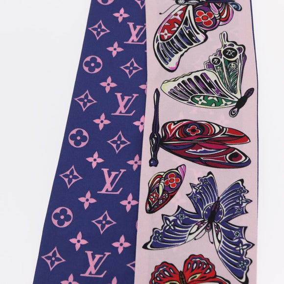 LOUIS VUITTON Bando World of Love Scarf Silk Pink M71489 LV Auth 157290