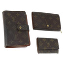 LOUIS VUITTON Monogram Wallet 3 Set LV Auth 157292-1