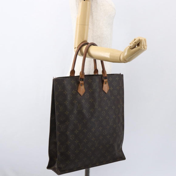 LOUIS VUITTON Monogram Sac Plat Hand Bag M51140 LV Auth 157300