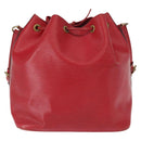 LOUIS VUITTON Epi Petit Noe Shoulder Bag Red M44107 LV Auth 157304-2