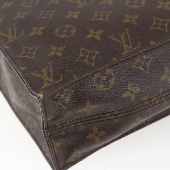 LOUIS VUITTON Monogram Sac Plat Hand Bag M51140 LV Auth 157306