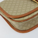 CELINE Macadam Canvas Shoulder Bag PVC Beige Gold Auth 157310-15