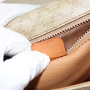 CELINE Macadam Canvas Shoulder Bag PVC Beige Gold Auth 157310-12