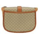 CELINE Macadam Canvas Shoulder Bag PVC Beige Gold Auth 157310-2