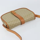 CELINE Macadam Canvas Shoulder Bag PVC Beige Gold Auth 157310-6