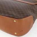 CELINE Macadam Canvas Hand Bag PVC Leather 2way Brown Gold Auth 157312-18