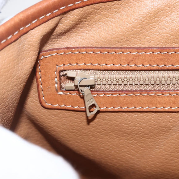 CELINE Macadam Canvas Hand Bag PVC Leather 2way Brown Gold Auth 157312