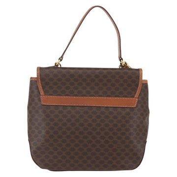 CELINE Macadam Canvas Hand Bag PVC Leather 2way Brown Gold Auth 157312 - 0