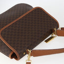 CELINE Macadam Canvas Hand Bag PVC Leather 2way Brown Gold Auth 157312-6