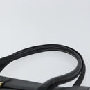 Salvatore Ferragamo Gancini Hand Bag Leather Black Gold Auth 157314-8