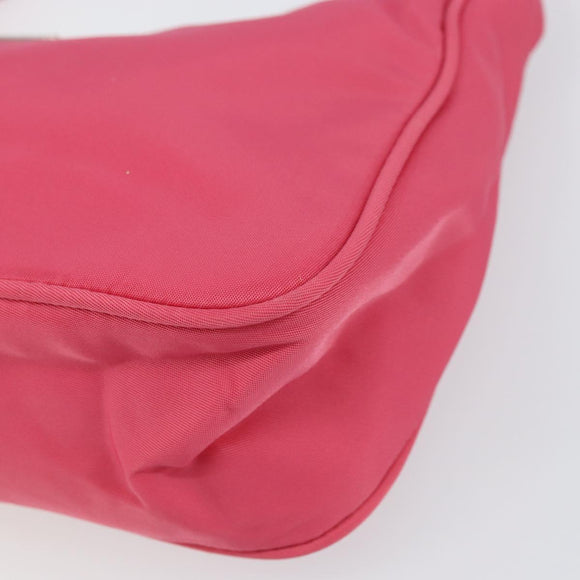 PRADA Hand Pouch Nylon Pink Auth 157315V