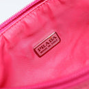 PRADA Hand Pouch Nylon Pink Auth 157315V-19