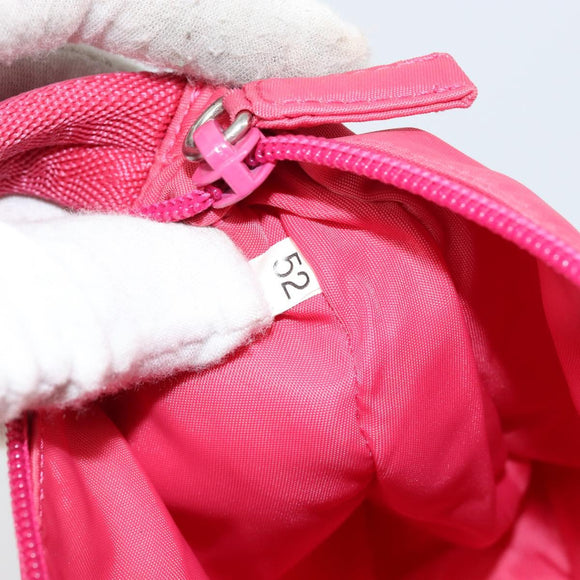 PRADA Hand Pouch Nylon Pink Auth 157315V